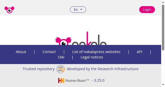 Screenshot of nakala.fr