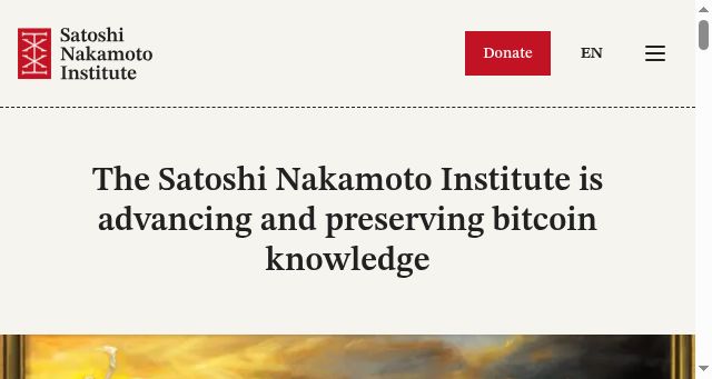 Screenshot of nakamotoinstitute.org