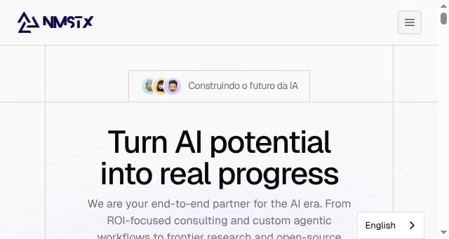 Screenshot of namastex.ai
