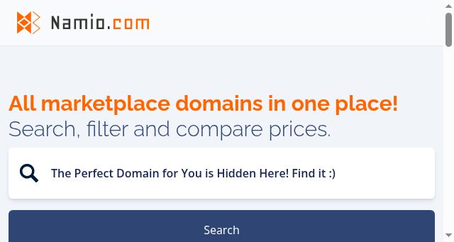 Screenshot of namio.com