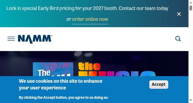 Screenshot of namm.org