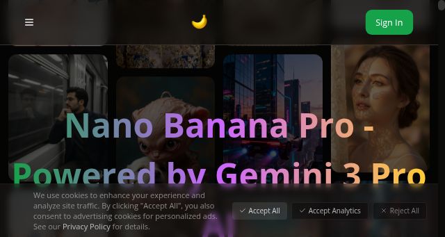 Screenshot of nanobanana-pro.co