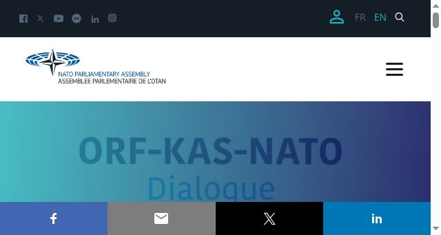 Screenshot of nato-pa.int