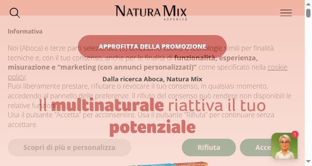 Screenshot of naturamix.it