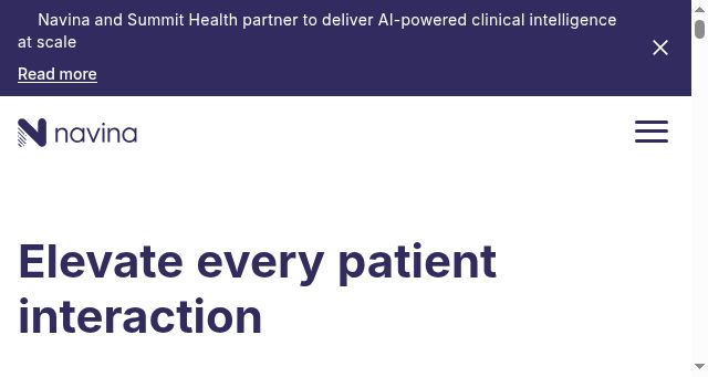 Screenshot of navina.ai