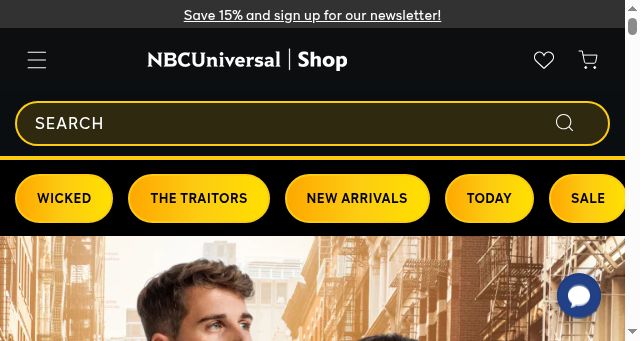Screenshot of nbcstore.com