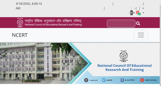 Screenshot of ncert.nic.in