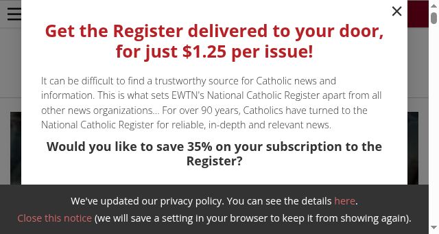 Screenshot of ncregister.com