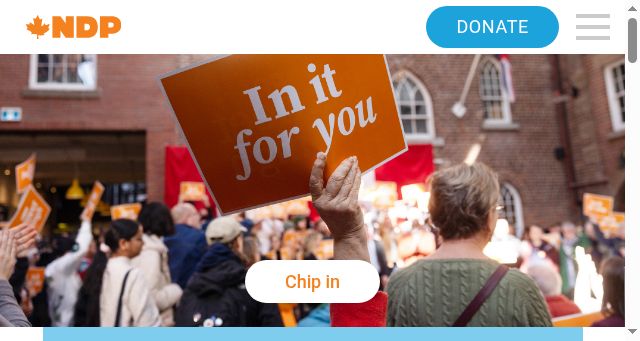 Screenshot of ndp.ca