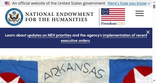 Screenshot of neh.gov