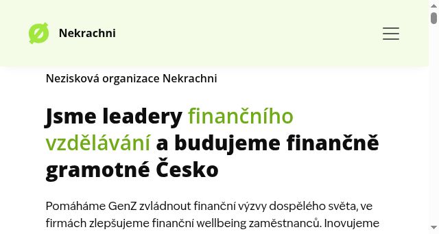 Screenshot of nekrachni.cz