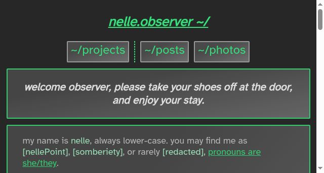 Screenshot of nelle.observer