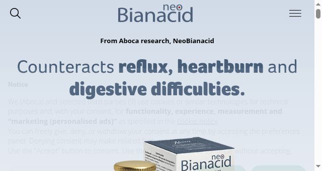 Screenshot of neobianacid.com