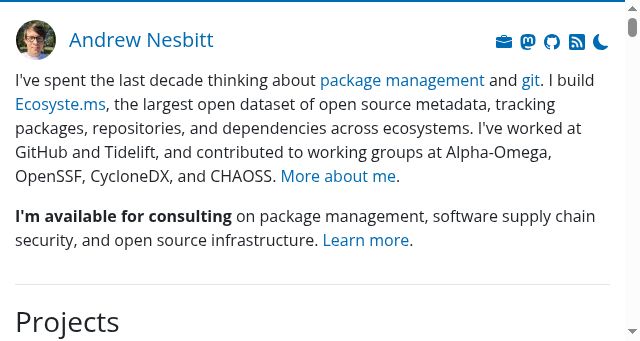 Screenshot of nesbitt.io