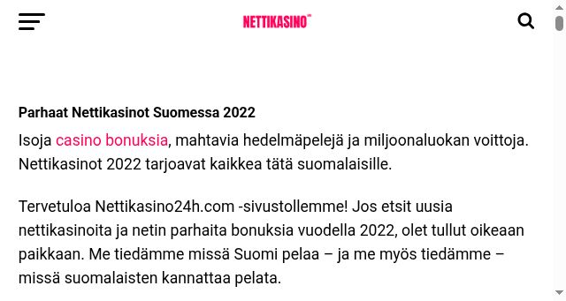 Screenshot of nettikasino24h.com