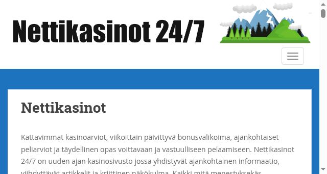Screenshot of nettikasinot247.com
