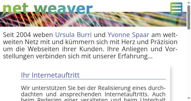 Screenshot of netweaver.ch