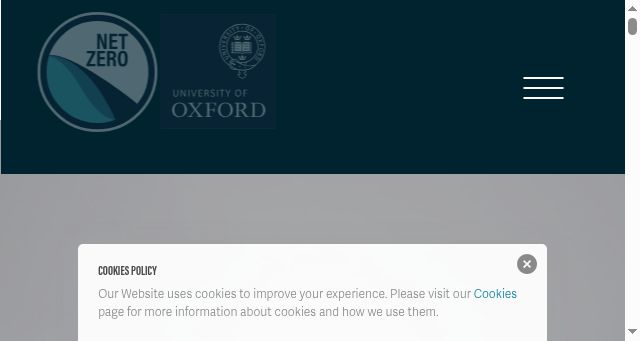 Screenshot of netzeroclimate.org