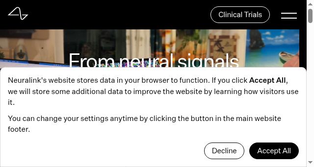 Screenshot of neuralink.com