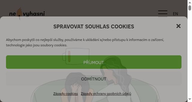 Screenshot of nevyhasni.cz