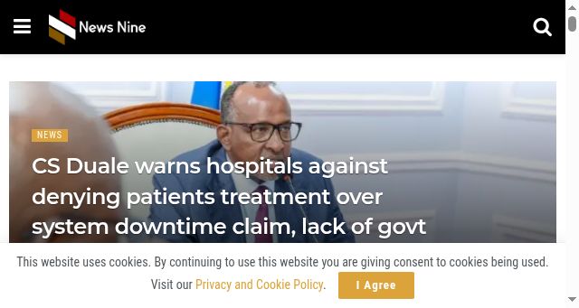 Screenshot of news9.africa