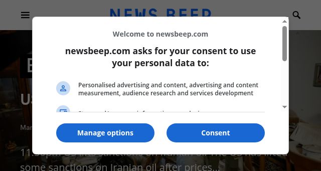 Screenshot of newsbeep.com