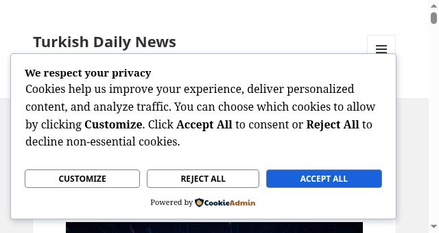 Screenshot of newsturkish.com
