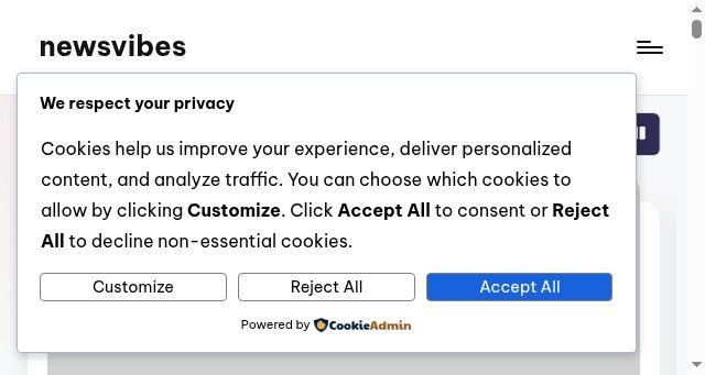 Screenshot of newsvibes.co.uk