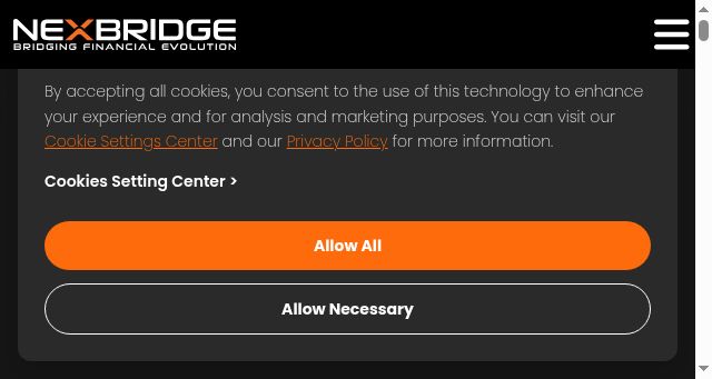 Screenshot of nexbridge.io
