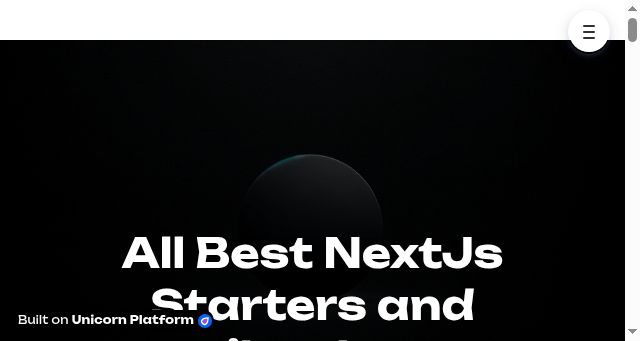 Screenshot of nextjsstarter.com