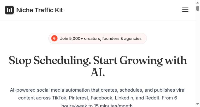 Screenshot of nichetraffickit.com