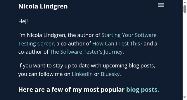 Screenshot of nicolalindgren.com