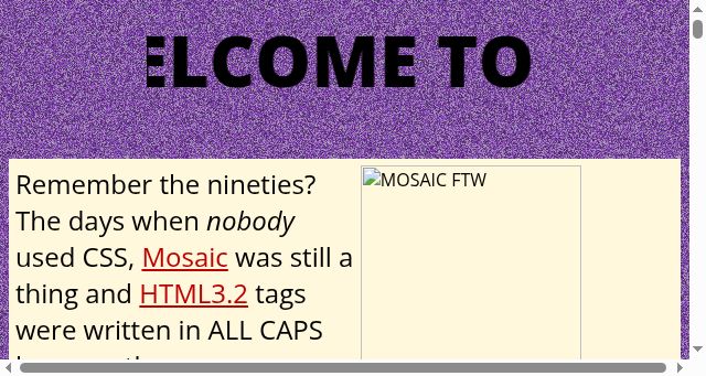 Screenshot of nineties.website