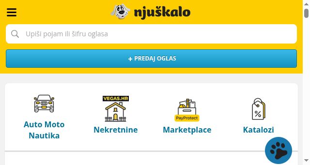 Screenshot of njuskalo.hr