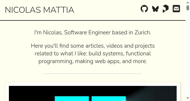 Screenshot of nmattia.com