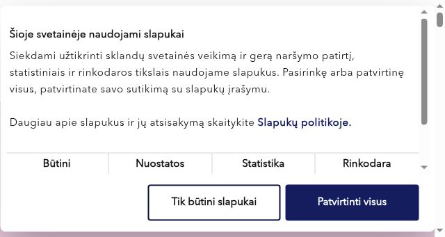 Screenshot of nmc.lt