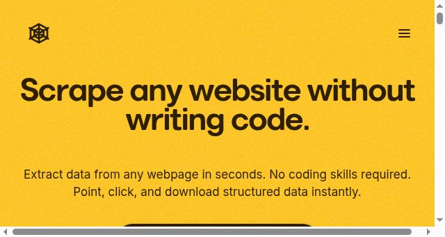 Screenshot of nocodewebscraper.com