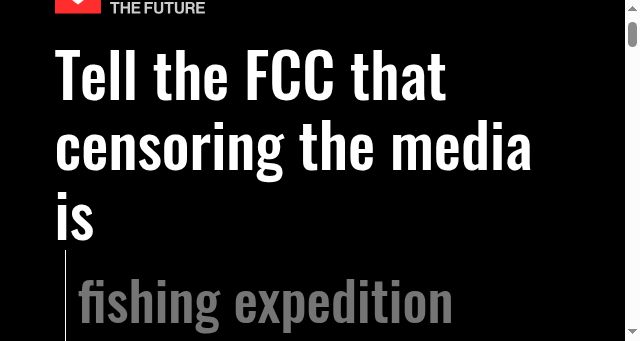 Screenshot of nofccspeechpolice.org