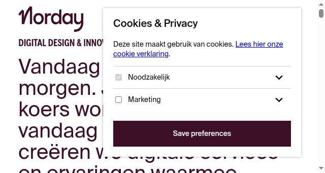 Screenshot of norday.nl