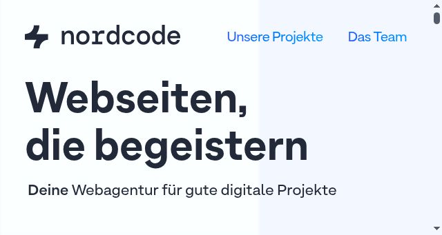 Screenshot of nordcode.agency