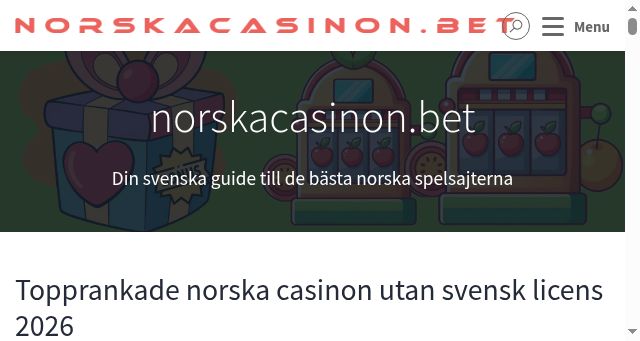 Screenshot of norskacasinon.bet