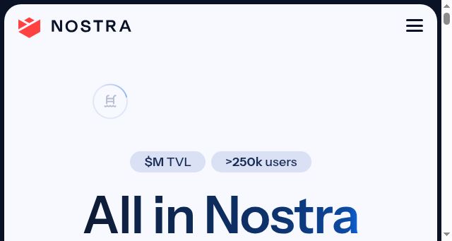 Screenshot of nostra.finance