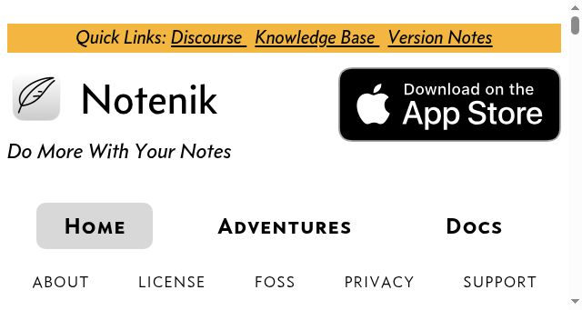 Screenshot of notenik.app