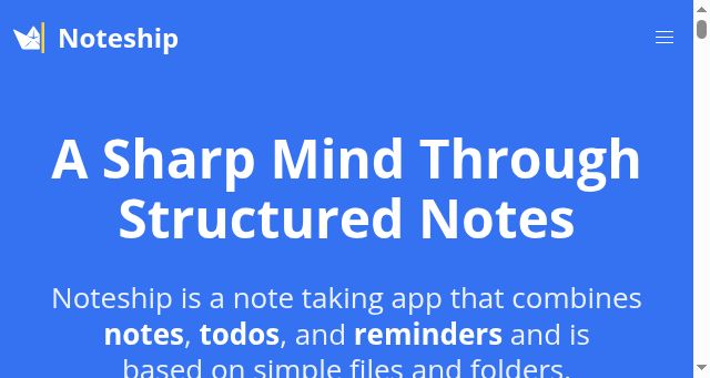 Screenshot of noteship.com