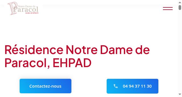 Screenshot of notre-dame-de-paracol.com