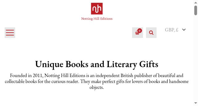 Screenshot of nottinghilleditions.com