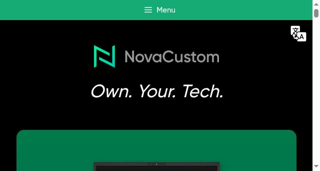 Screenshot of novacustom.com