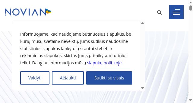 Screenshot of novian.lt