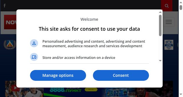 Screenshot of novsport.com