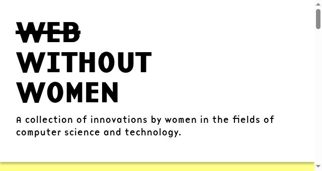 Screenshot of nowebwithoutwomen.com